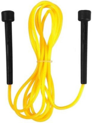 Aayush YellowPlastic Handle Jump Speed Rope Freestyle Skipping Rope (Yellow) Freestyle Skipping Rope(Length: 259 cm)