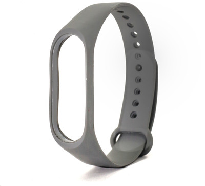 Jape Mi band 3 Straps Black coloured Silicone stylish Replacement straps for Xomi Mi Band 3 & 4 (Not compatible for Mi Band 1/2) Black Smart Band Strap(Grey)