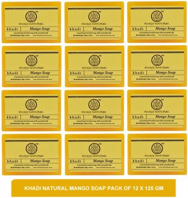 KHADI NATURAL mango soap - pack of 12 x 125 gm(12 x 125 g)