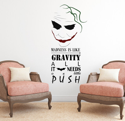 TRIDENT 110 cm Joker Quotes Removable Sticker(Pack of 1)