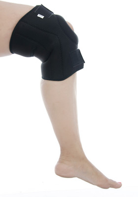 AuFlex Knee Support With Hinges Open Patella For Men and Women Knee Support(Black)