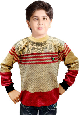 AD & AV Printed Round Neck Casual Boys Multicolor Sweater