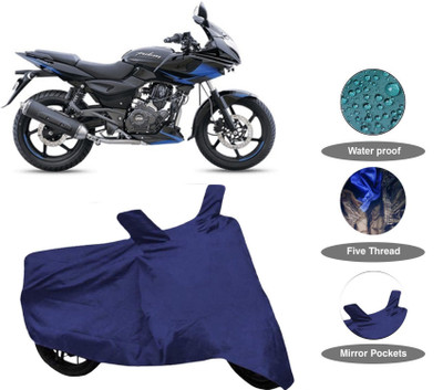 THE REAL ARV Waterproof Two Wheeler Cover for Bajaj(Pulsar 220F, Blue)