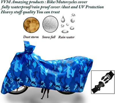 VVM Waterproof Two Wheeler Cover for Bajaj(Pulsar 160 NS DTS-i, Blue)