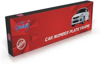 JAY BALAJI Car Number Plate Protection Frame For All Universal Car Frame Car Number Plate(Plastic 15 cm  x  25 cm)