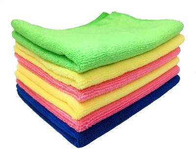 shree shyam veg enterprises Microfiber Vehicle Washing  Cloth(Pack Of 6, 270 GSM)