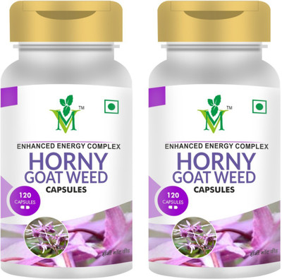 MInt Veda Horny Goat Weed Extract with Maca Root vegetarian Capsules(2 x 120 Capsules)