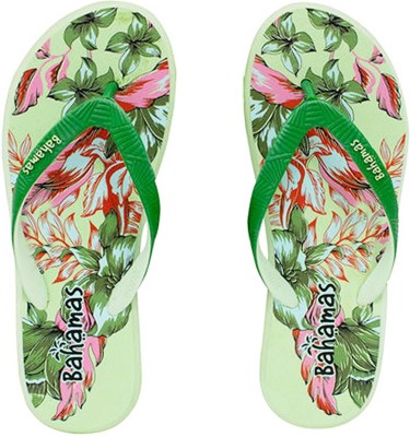 BAHAMAS Women Slippers(Green , 5)