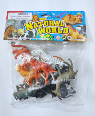 Hardik 12Pc Wild Animal Toy Set - Educational Learning Game (Wild Animals)(Multicolor)