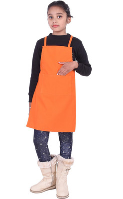 SWITCHON Polyester Home Use Apron - XS(Orange, Single Piece)