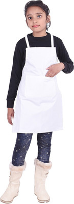 SWITCHON Polyester Home Use Apron - XS(White, Single Piece)