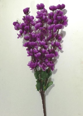 Blooming Faith Bright Purple Orchid Artificial Flower, Blossom for the Home, Garden, Office artificial orchid flowers sticks-stem bunch for vase/vases Purple Orchids Artificial Flower(35.5 inch, Pack of 1, Flower Bunch)
