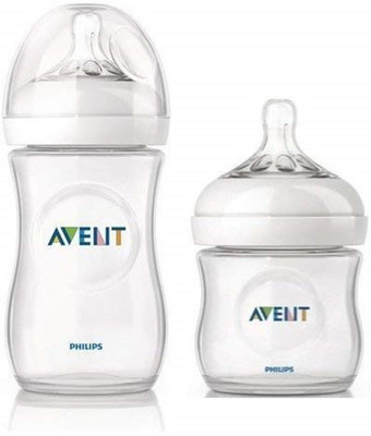 Philips Avent Natural Feeding Bottle Twin Pack - 385 ml(white transpaternt)