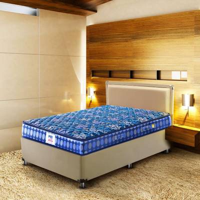 PEPS Springkoil Normal Top Blue 10 inch King Bonnell Spring Mattress