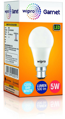 Wipro 5 W Basic Standard B22 LED Bulb(White)