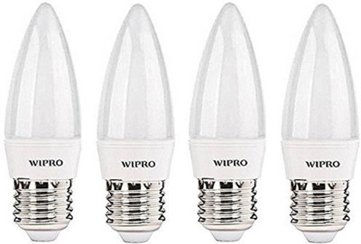 Wipro 3 W Basic Standard E27 LED Bulb(White, Yellow, Pack of 4)
