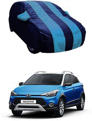 RAIN SPOOF Car Cover For Hyundai i20 Active (With Mirror Pockets)(Blue)