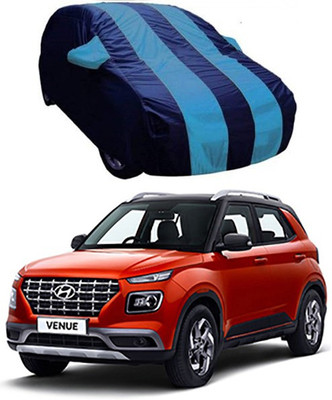 QualityBeast Car Cover For Hyundai Venue (With Mirror Pockets)(Blue)