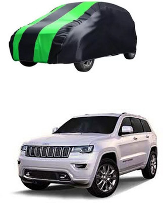 QualityBeast Car Cover For Mahindra Jeep (Without Mirror Pockets)(Green, Black)