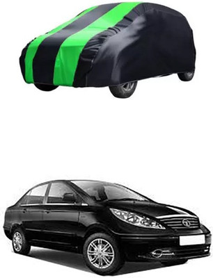 QualityBeast Car Cover For Tata Manza (Without Mirror Pockets)(Green, Black)