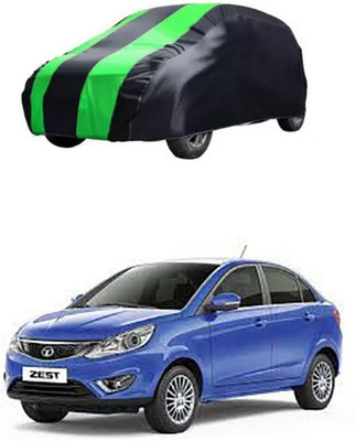 QualityBeast Car Cover For Tata Zest (Without Mirror Pockets)(Green, Black)