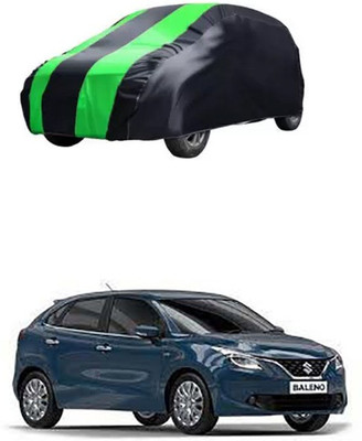 RAIN SPOOF Car Cover For Maruti Suzuki Baleno (Without Mirror Pockets)(Green, Black)