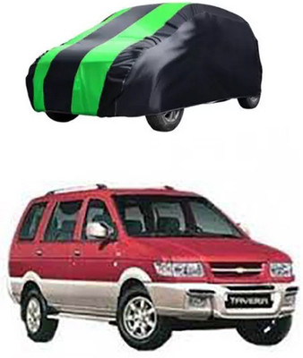 QualityBeast Car Cover For Chevrolet Tavera (Without Mirror Pockets)(Green, Black)