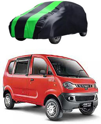 QualityBeast Car Cover For Mahindra Jeeto (Without Mirror Pockets)(Green, Black)