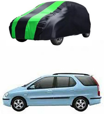 QualityBeast Car Cover For Tata Indigo Marina (Without Mirror Pockets)(Green, Black)