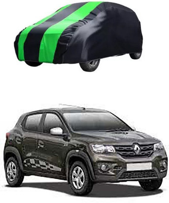 RAIN SPOOF Car Cover For Renault Kwid (Without Mirror Pockets)(Green, Black)