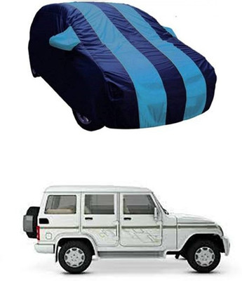 RAIN SPOOF Car Cover For Mahindra Bolero (Without Mirror Pockets)(Blue, Black)