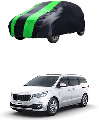 QualityBeast Car Cover For Kia Grand Carnival (Without Mirror Pockets)(Green, Black)