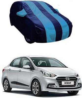 QualityBeast Car Cover For Hyundai Xcent (With Mirror Pockets)(Blue)