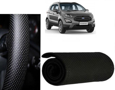 arneja trading company Hand Stiched Steering Cover For Ford Eco Sport(Black, Leatherite)