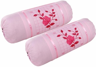 Outlay Home Cotton Bolsters Cover(Pack of 2, 75 cm*40 cm, Pink)