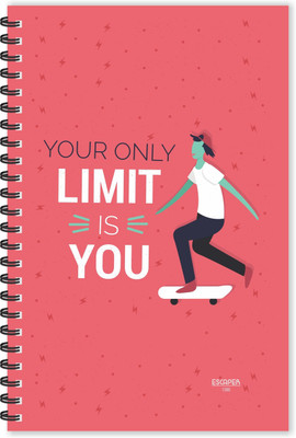 ESCAPER You only Limit is You (Ruled - A5 Size - 8.5 x 5.5 inches) Designer Motivational Diary, Quotes on Diary A5 Diary Ruled 160 Pages(Multicolor)