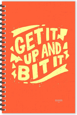 ESCAPER Get It Bit It (Ruled - A5 Size - 8.5 x 5.5 inches) Designer Motivational Diary, Motivational Quotes Diary A5 Diary Ruled 160 Pages(Multicolor)