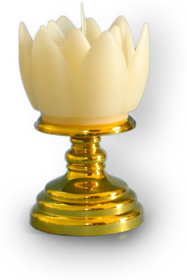 RASHMI CREATION LED LIGHT diya OPRATED BY TWO 1.5 VOLT BATTERY Plastic Table Diya(Height: 5 inch)