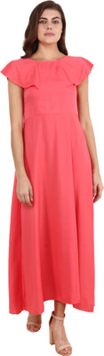 Shyammc Women Gown Pink Maxi/Full Length Dress