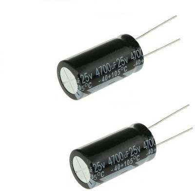 RISARYA 2-PCS SETOF 4700uF/25V ELECTROLYTIC CAPACITOR Electronic Components Electronic Hobby Kit