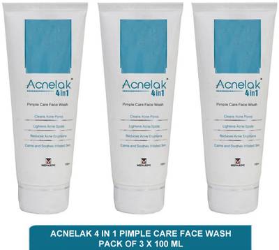Acnelak 4 in 1 Pimple Care  pack of 3 x 100 ml Face Wash