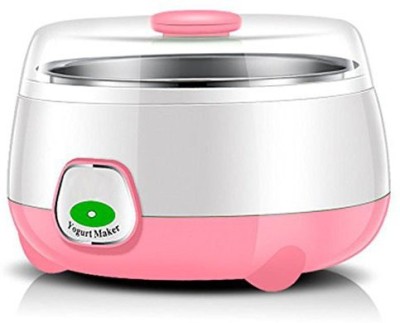 TAPUJI Electric Automatic Yogurt Maker Mini Portable Yogurt Making Machine Stainless Steel Container with Lid Kitchen Appliance Yogurt Maker (Multi Colour) 10 W Food Processor(White, Pink)