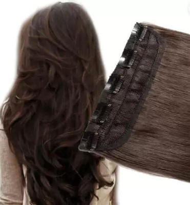 SAMYAK Fascinating Style Clip-in Natural Brown Wavy/Curly Hair Extension