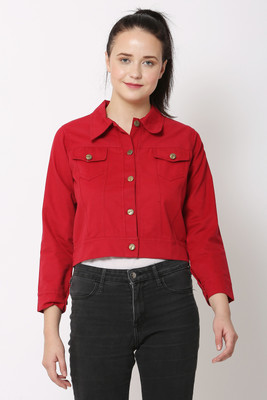 J R FASHION 3/4th Sleeve Solid Women Jacket