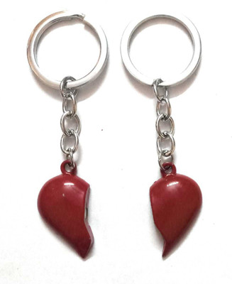 swagtreg Red Magnet Couple Heart Key Chain