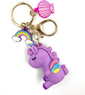 Rockjon Cute Unicorn (Purple) Heavy Keyring/ Jewellery Key Chain Key Chain