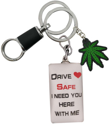HANDSOME ISK Darling Drive Safe I Need You Here With Me both Side White Design Multi Color High Patti with High quality Locking Hook Key Chain