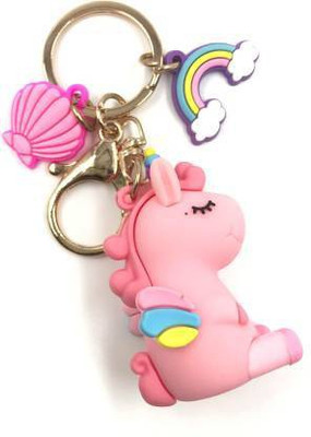 Rockjon Cute Unicorn Pink Keyring Key Chain Key Chain
