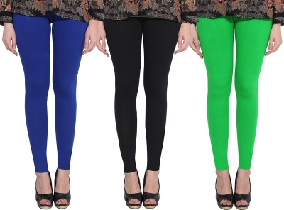 Clarita Ankle Length Ethnic Wear Legging(Blue, Black, Light Green, Solid)