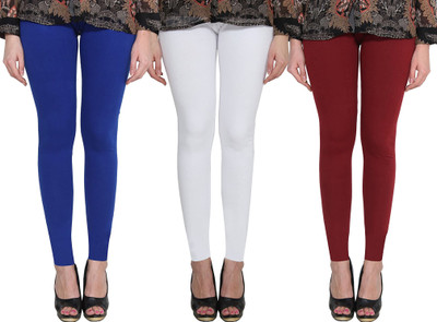 Clarita Ankle Length Ethnic Wear Legging(Blue, White, Maroon, Solid)